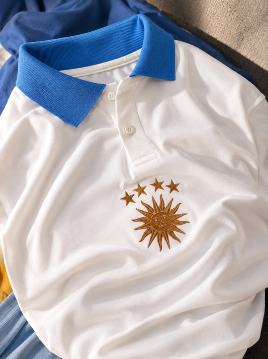 La Celeste White Long Sleeves