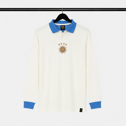 La Celeste White Long Sleeves