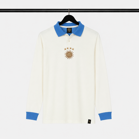 La Celeste White Long Sleeves