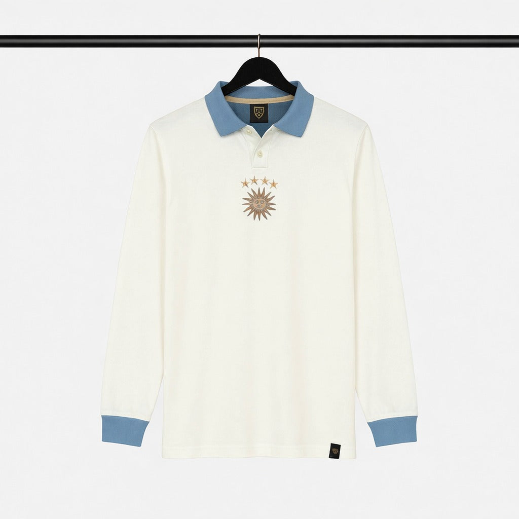 La Celeste White Long Sleeves